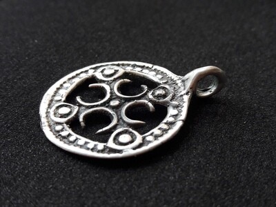 Viking Shield Pendant, Handmade in Silver
