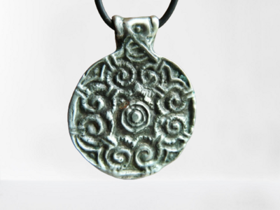 Handmade Viking Pendant With Fine Motif, Silver, Hand-Forged, Inspired by Original Artefacts