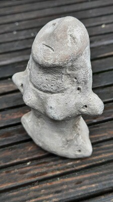 Handmade Great Mother Goddess with Head Turned Up, First Gods of Old Europe, Neolithic Terracotta Replica