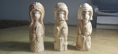 OFFER: Old Norse Gods Statues, God Loki, God Baldr and Goddess Sif- Basswood Hand Carved