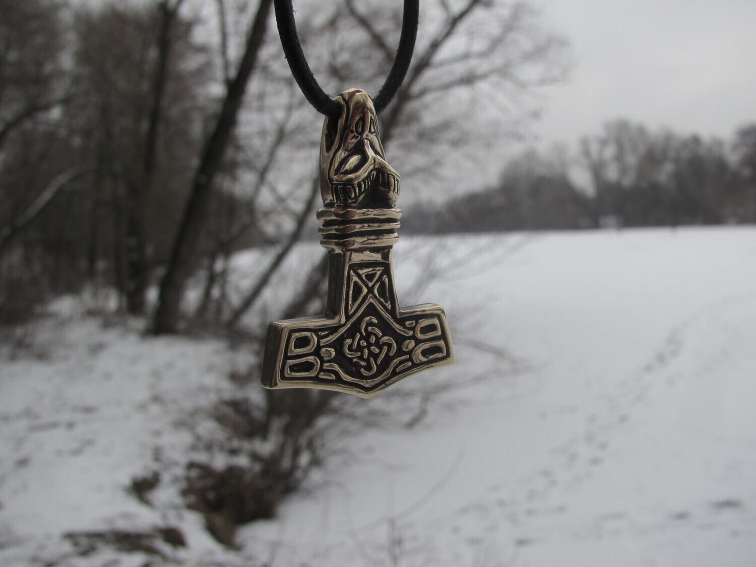 Handmade 2024 mjolnir necklace