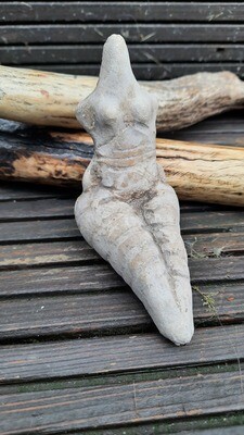 Handmade Snake Mother Goddess, Fired Clay - Terracotta, Patinated piece, Genuine look Neolithic artefacts Replica (COPY)