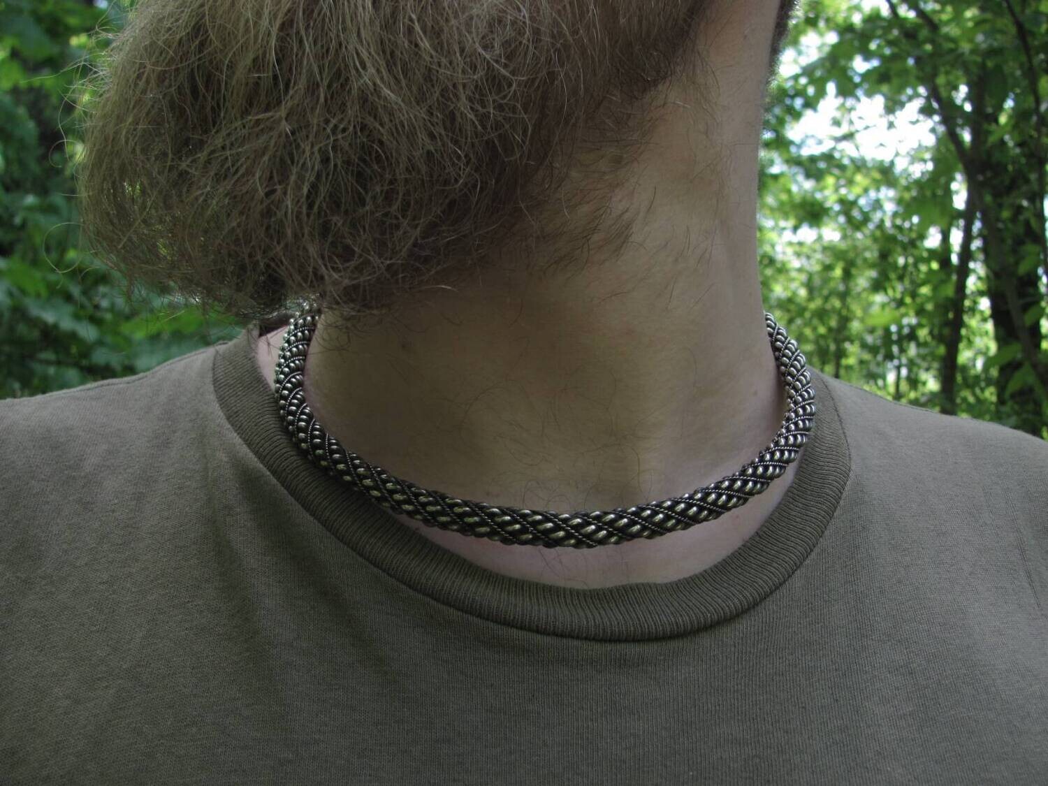 Classic Shape Twisted Viking King Torque / Neck Ring, Hand Forged