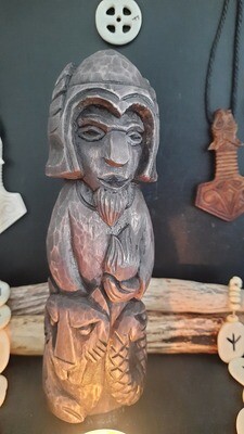 Old Norse Gods, Loki Statue, Wood Hand Carved