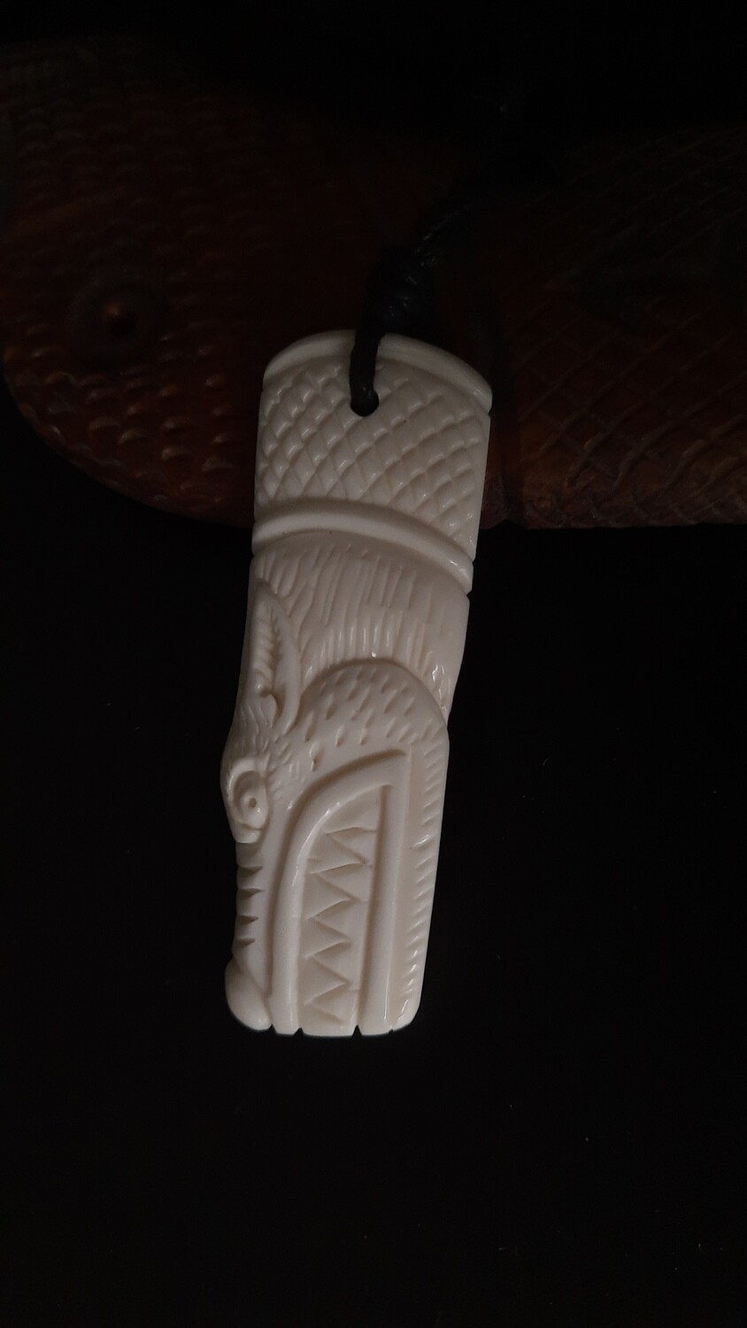 Viking Odin Wolf Warriors / Berserker Amulet, Hand-Carved in Bone