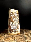 Crafting Norse Art Excellence: Premium Viking Drinking Horn Cups Collection - "Wolf Fenrir"