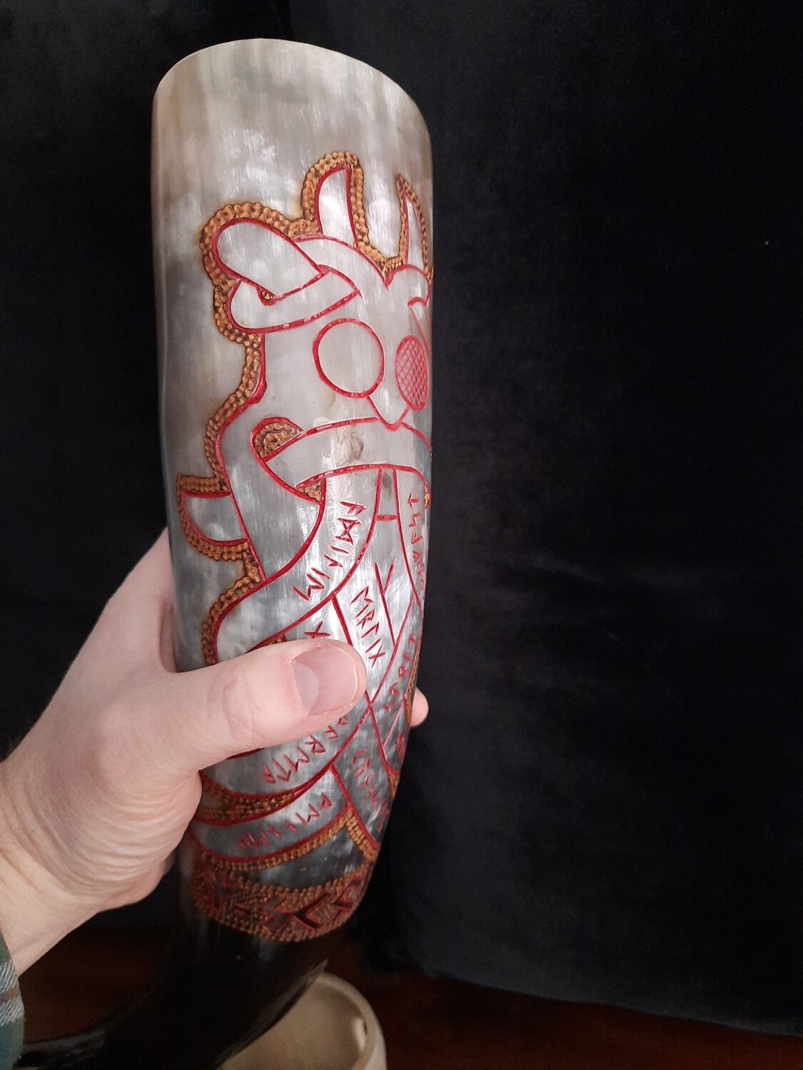 Premium Viking Drinking Horns SKAL Collection - "Allfather" (God Odin Valhalla Horn)