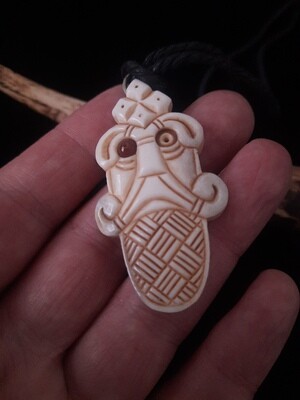 Odin Amulet, Hand Carved, Moose Antlers