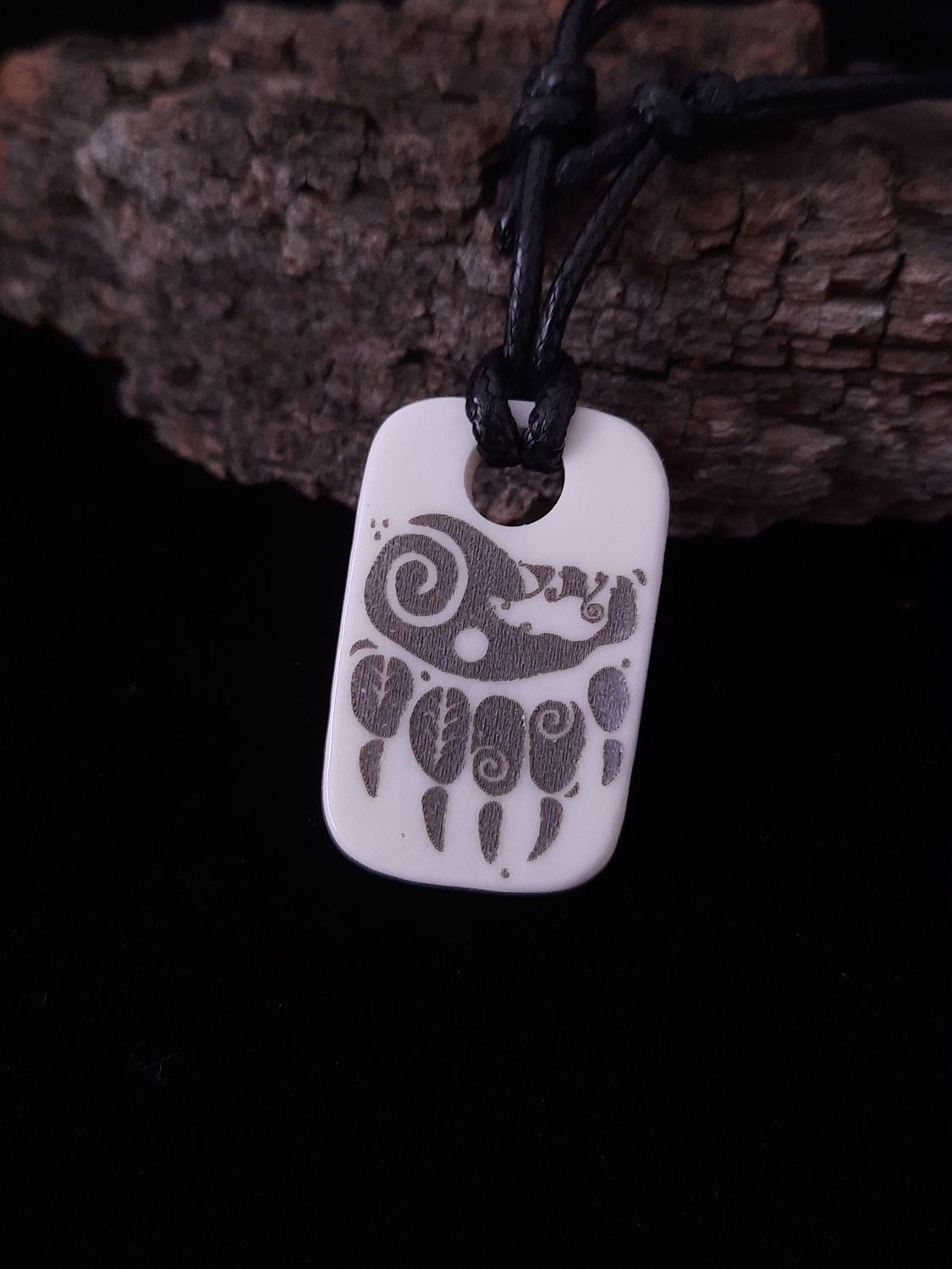 Special Offer! Hand-Carved Bear Paw Necklace / Bearwarrior Berserk Amulet in Bone
