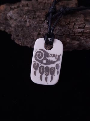 Special Offer! Hand-Carved Bear Paw Necklace / Bearwarrior Berserk Amulet in Bone