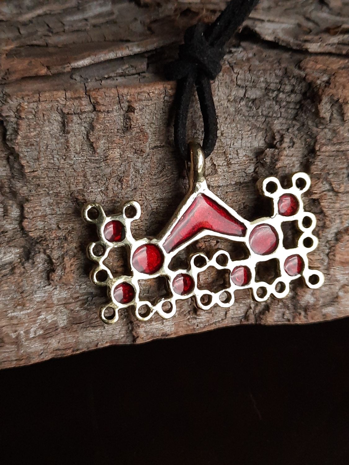 Handmade Lunar Amulet, Antique Kyiv Culture piece replica