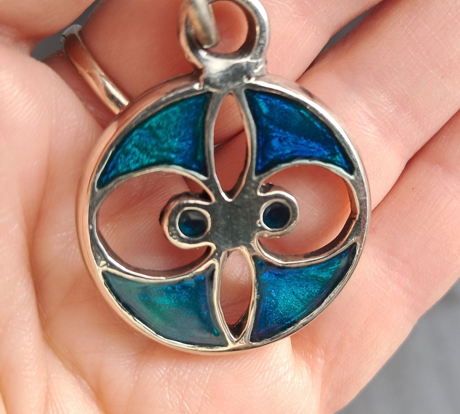 Handmade Geometrical Design Solar Amulet, Antique Kyiv Culture piece replica