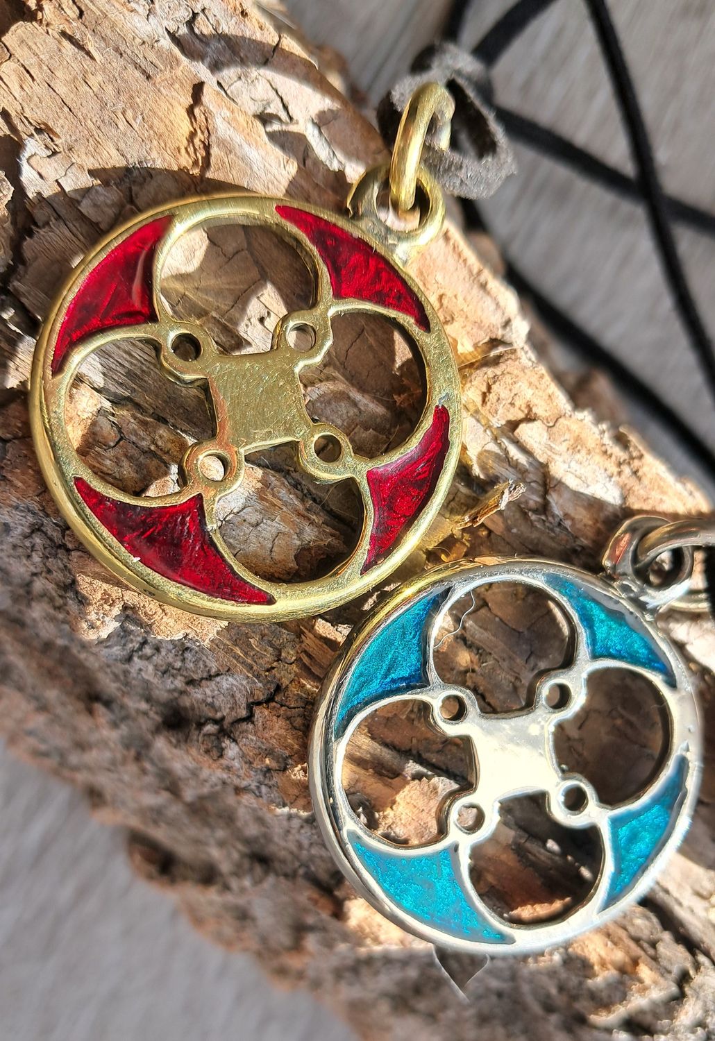 Handmade Geometrical Design Solar Amulet, Antique Kyiv Culture piece replica