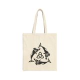 Orcas Spirit, Celtic Triquetra / Trinity Knot, Cotton Canvas Tote Bag