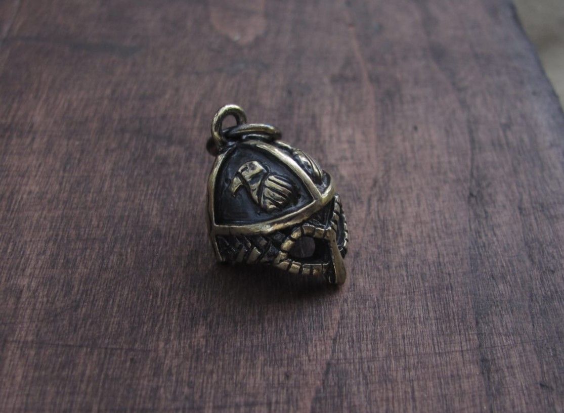 Norse Viking Helmet Pendant – Handmade Necklace Inspired by Ancient Artifacts
