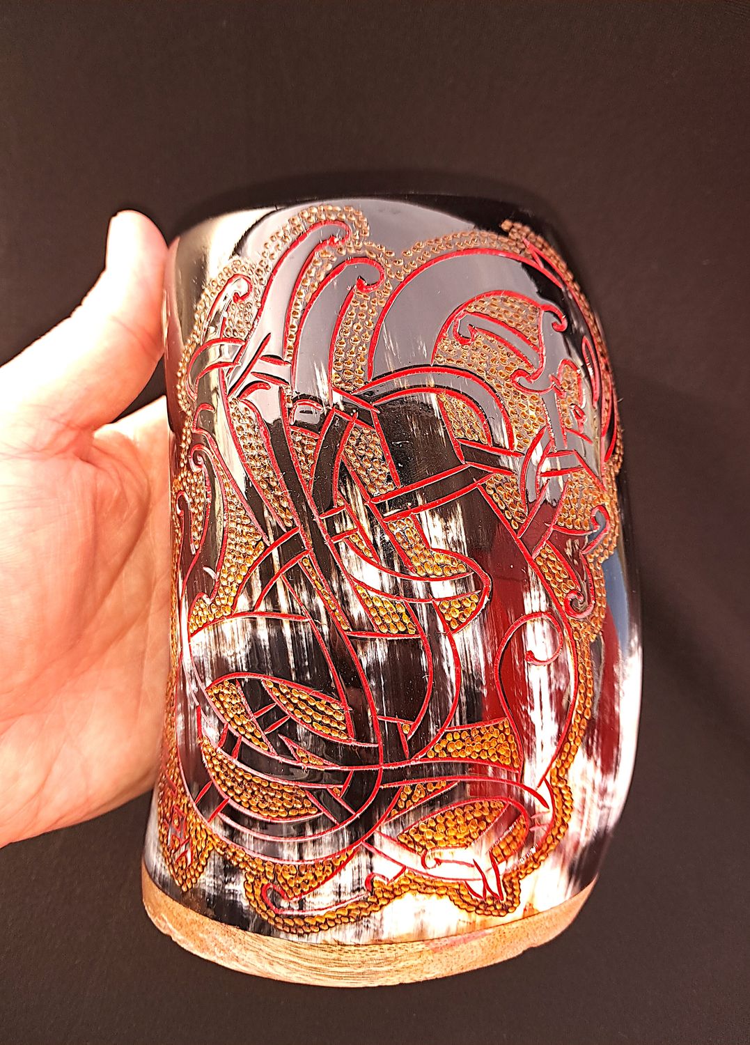 XXL Horse Sleipnir Horn Tankard, Yule Season 2024 Collection