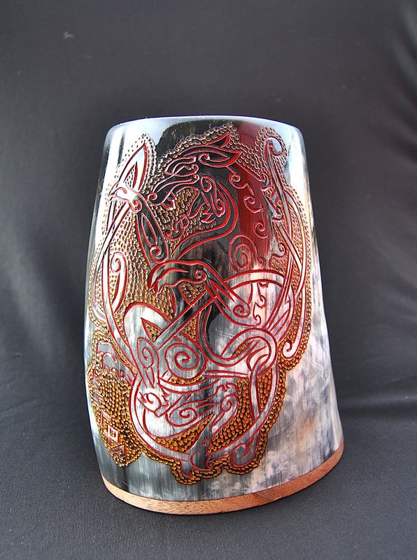 XXL Wolf Fenrir Horn Tankard, Yule Season 2024 Collection