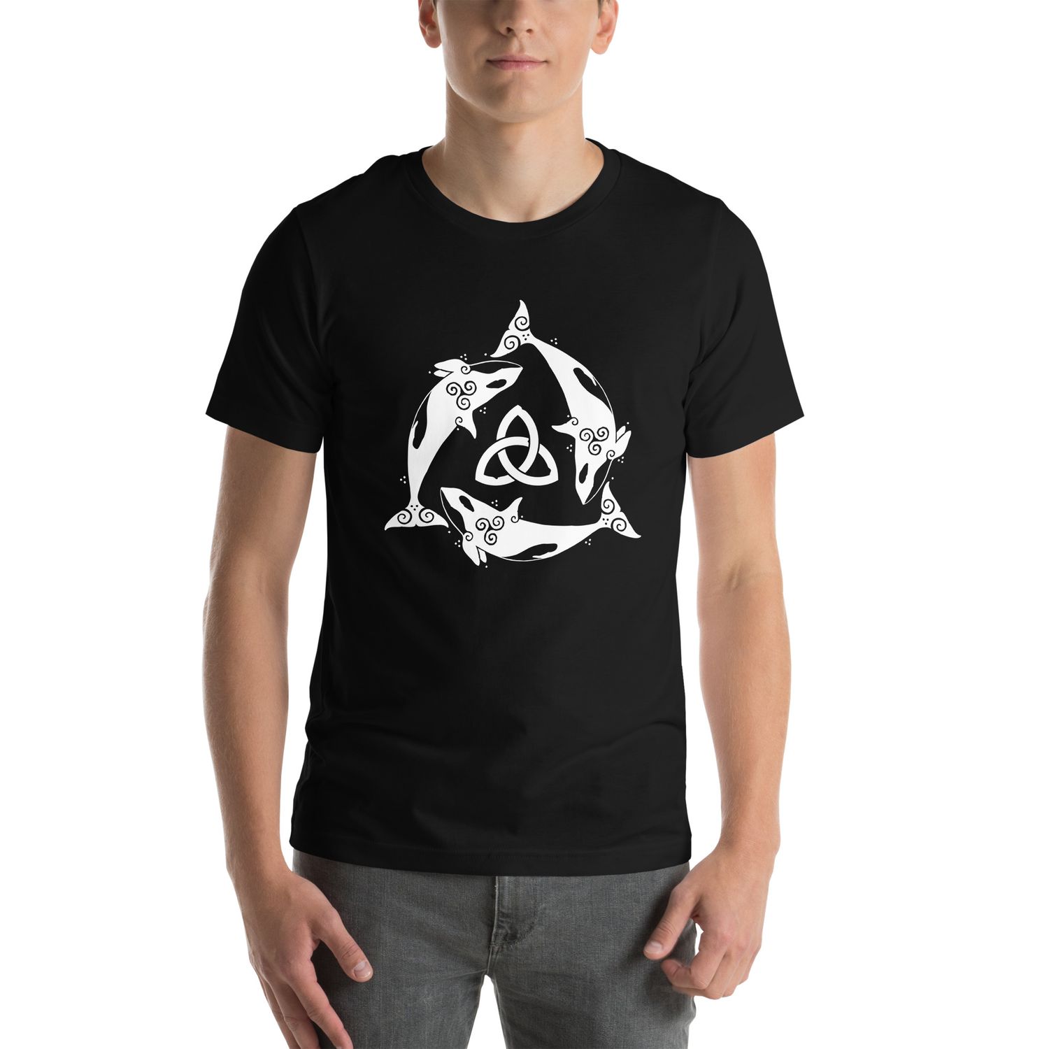Orca Celtic Knot Unisex T-Shirt – Strength, Freedom & Connection