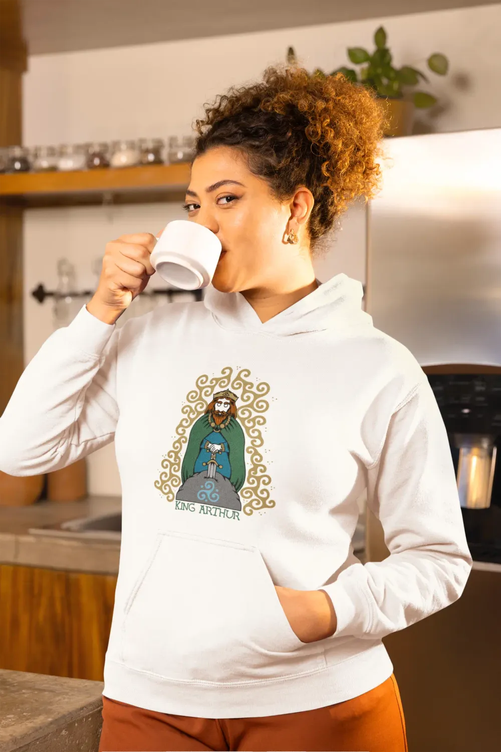Excalibur & The Anvil Stone – King Arthur Legend Unisex Hoodie