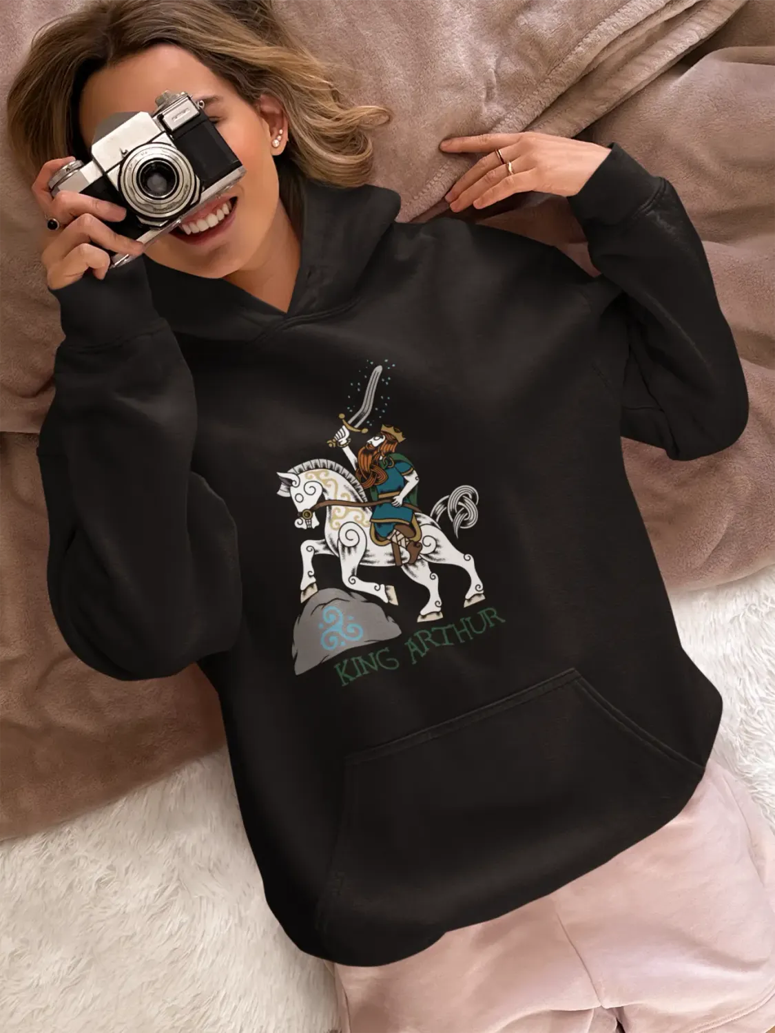 King Arthur & Llamrei – Legendary Triumph Unisex Hoodie