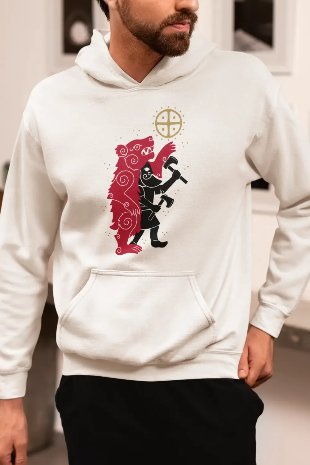 Bearskin / Viking Berserker Unisex Hoodie – Strength of the Norse Warriors