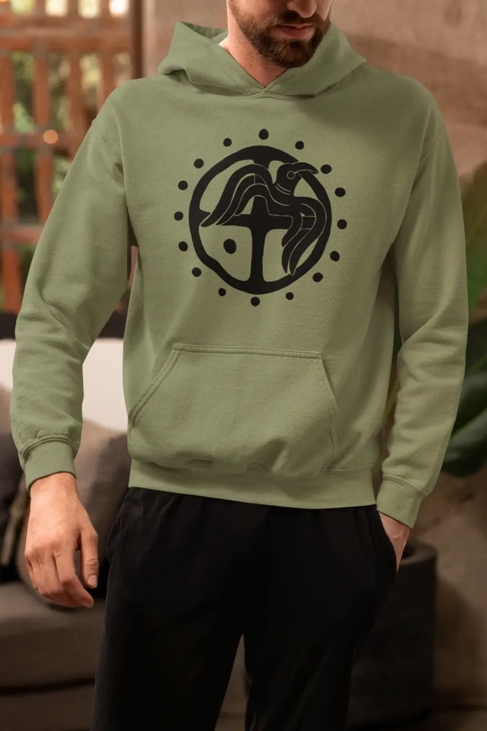 Raven Unisex Hoodie – Norse Mythology Inspired by Odin’s Watchful Guardians
