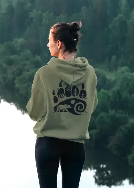 Wild Strength Bear Paw Hoodie – Embrace the Spirit of the Wilderness, Unisex Hoodie
