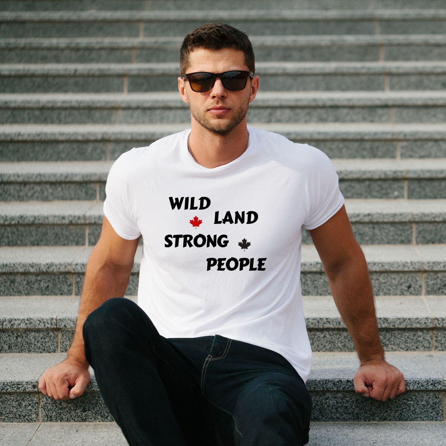 Wild Land Strong People Unisex t-shirt, Canadian Collection