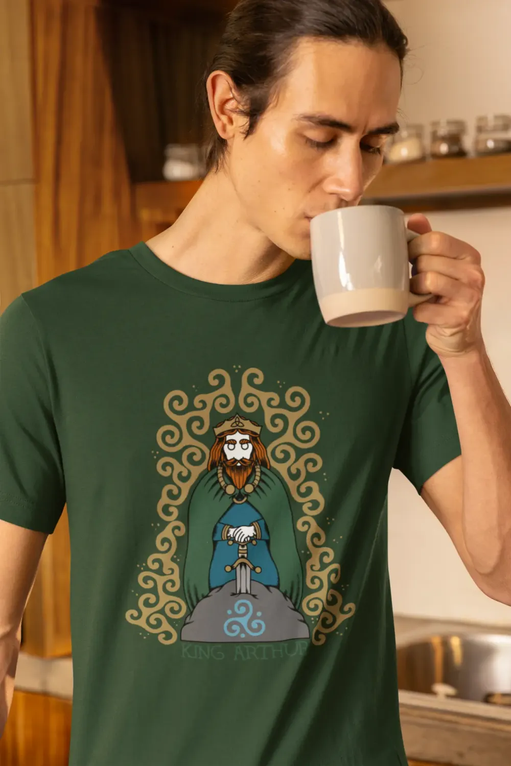 Excalibur & The Anvil Stone – King Arthur Celtic Art Unisex T-Shirt