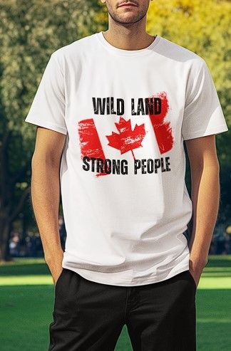 Wild Land, Strong People – Nature & Canada Unisex t-shirt
