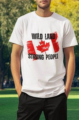 Wild Land, Strong People – Nature & Canada Unisex t-shirt