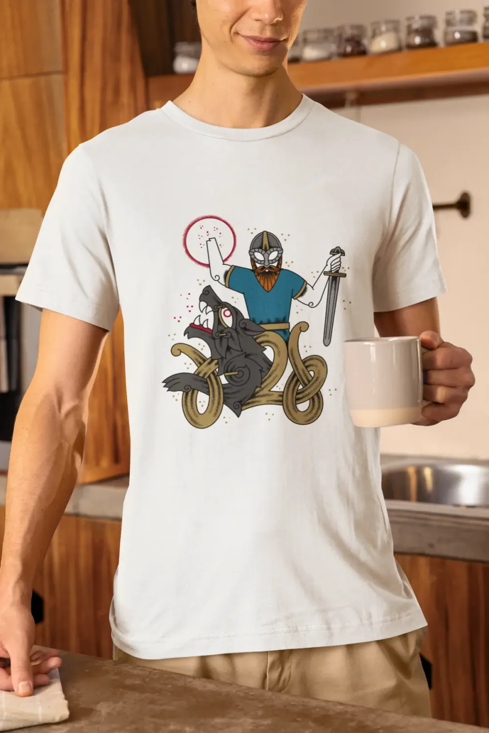 Bound by Fate / Tyr & Wolf Fenrir Viking T-Shirt