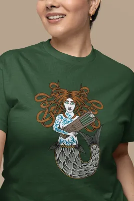 Mermaid, Celtic Motifs T-Shirt – Myth, Music & Strength, Unisex t-shirt