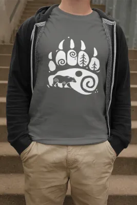 Bear Paw Unisex T-Shirt – Embrace the Spirit of the Wild