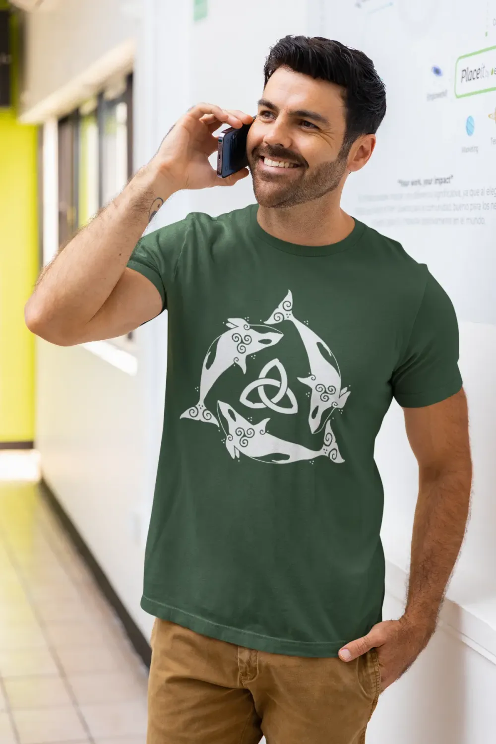 Orca Celtic Knot Unisex T-Shirt – Strength, Freedom & Connection