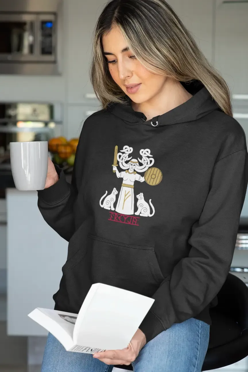 Freyja / Valfreyja – The Goddess Who Walks Her Own Path, Unisex Hoodie
