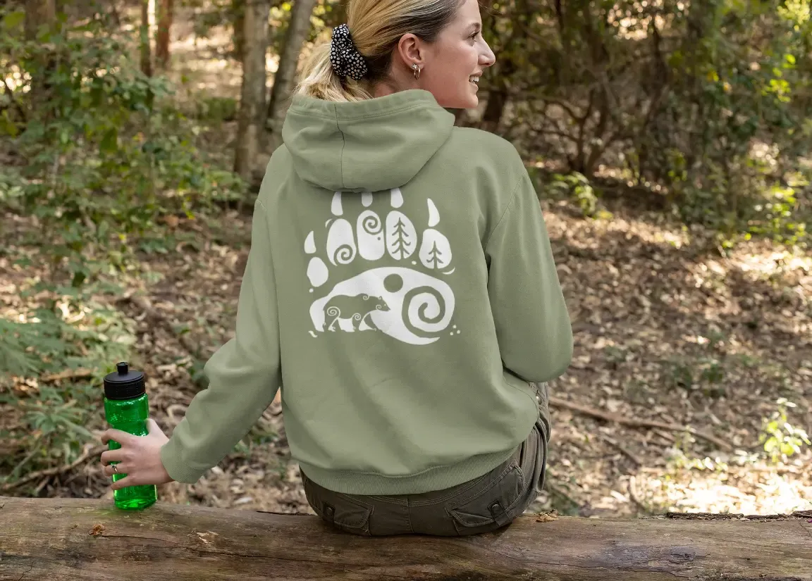 Bear Paw Unisex Hoodie – Strength of the Wild