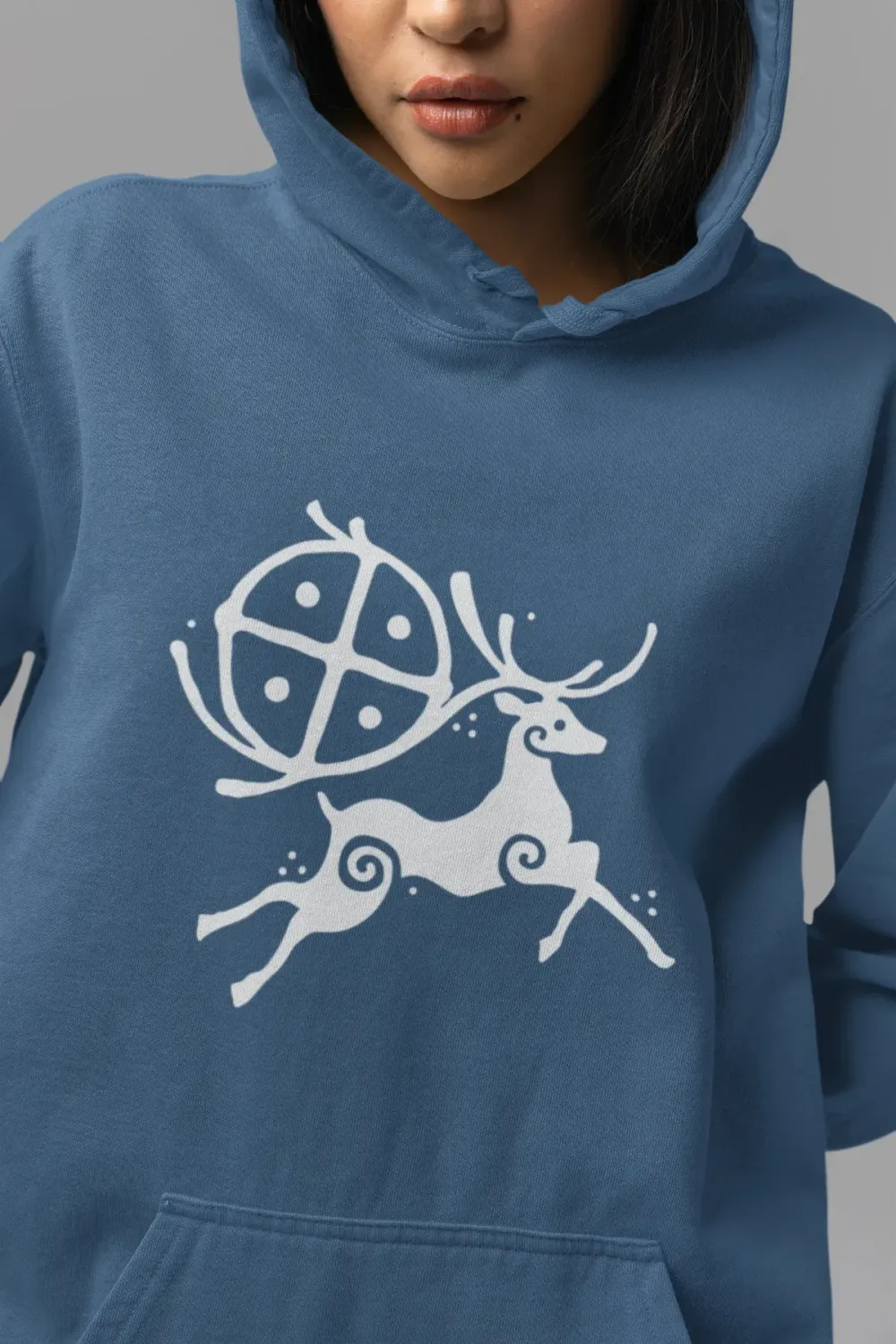 Deer Spirit Unisex Hoodie – Embrace Nature & Mythology