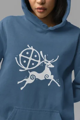 Deer Spirit Unisex Hoodie – Embrace Nature & Mythology