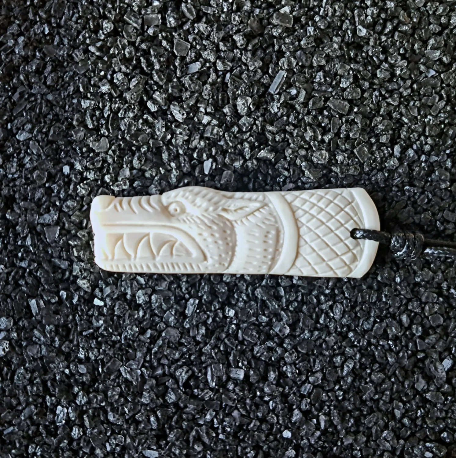 NEW! Viking Odin Wolf Warriors / Berserker Amulet, Hand-Carved in Bone