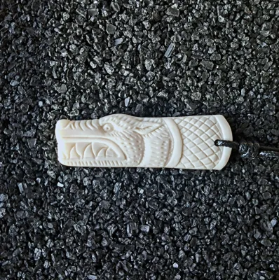 NEW! Viking Odin Wolf Warriors / Berserker Amulet, Hand-Carved in Bone