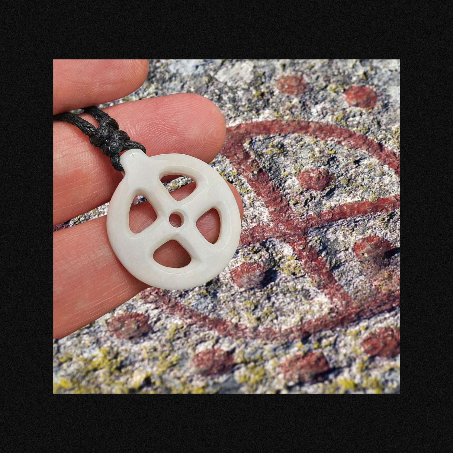 Summer Offer! Handmade Odin Sun Cross – Viking Solar Amulet in Bone