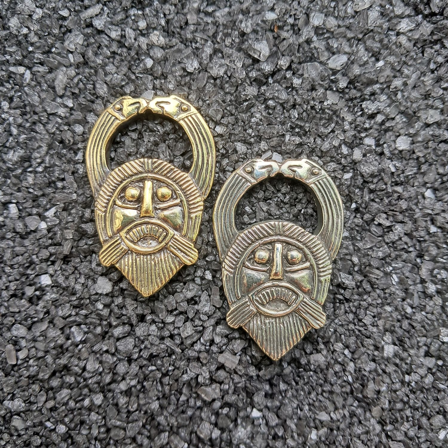 Odin’s Ritual Mask Pendant – Inspired by Authentic Viking Age Bronze Necklace