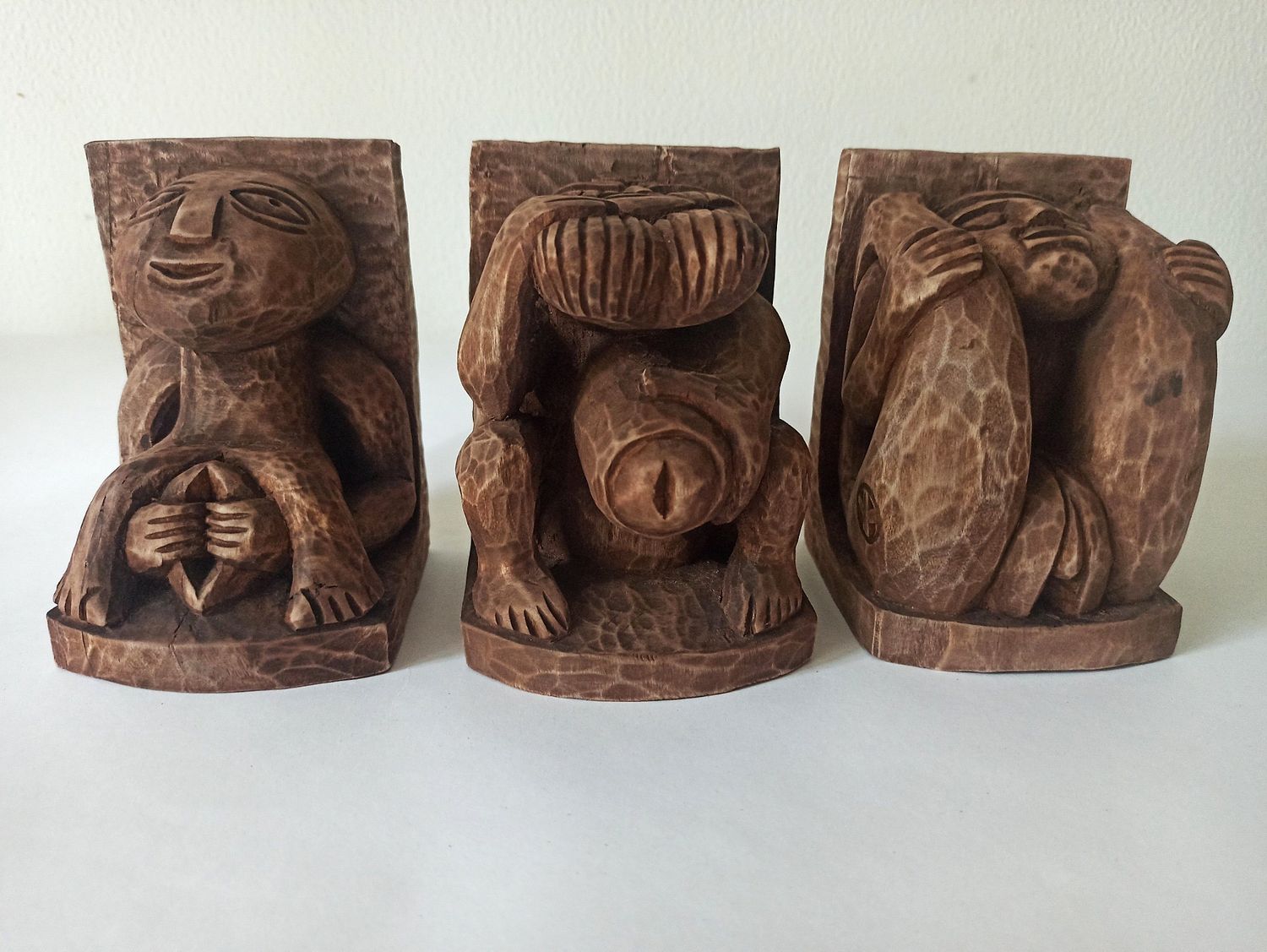 Sheela na Gig Wooden and Man with Phallus Idols