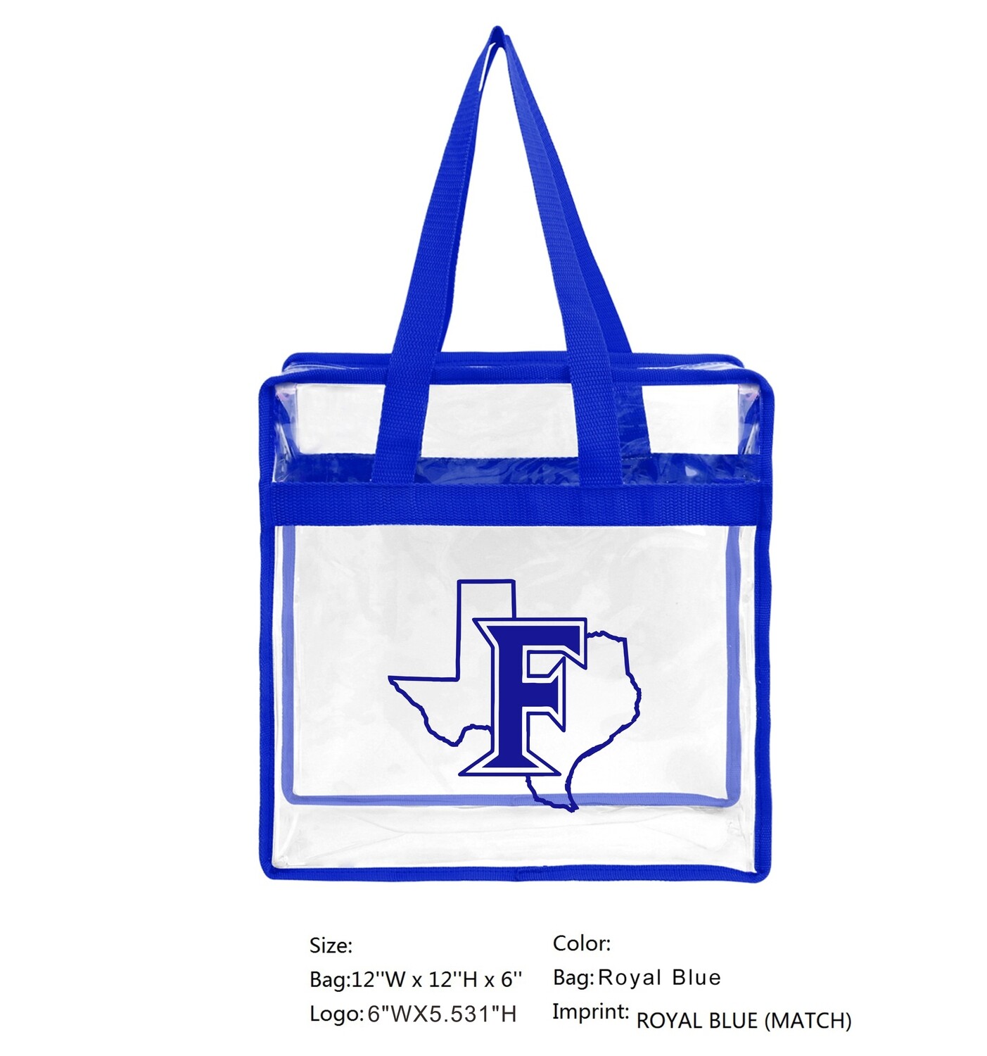 FHS Clear Zipper Tote Bag