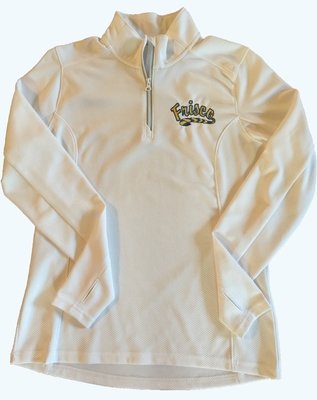 FHS Ladies 3/4 Zip White Pullover-Last One!