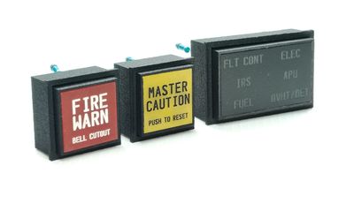 Master caution, Fire warning and Sixpack recall