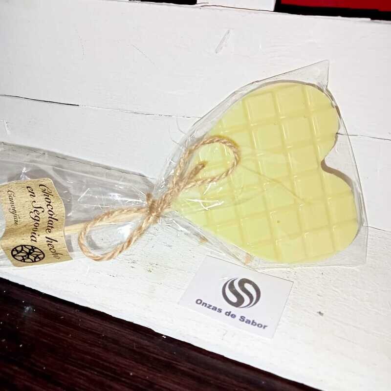 Piruleta de chocolate blanco