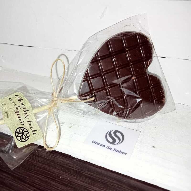 Piruleta de chocolate negro