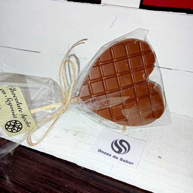 Piruleta de chocolate con leche